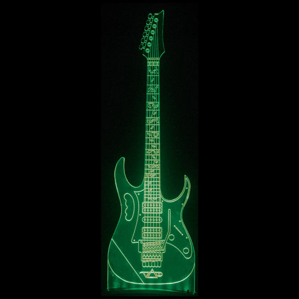 Diodak Green Ghost Guitar w/ Light-Up Stand